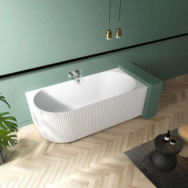 BT 359R-M PIAZA 1700mm Right Hand Free Standing Bath in Matte White 1700x750x590mm