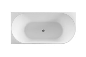 BT 359LS PIAZA 1500mm Left Hand Free Standing Bath in Gloss White 1500x750x590mm