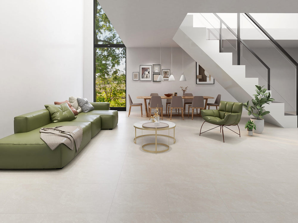 Prime Up Light Grey Matt Stone Look Tile 600x600mm
