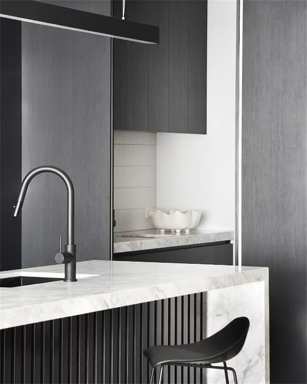 MECCA PULL OUT SINK MIXER WITH VEGIE SPRAY FUNCTION MATTE BLACK (NR221908MB)