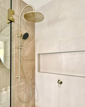 OPAL SHOWER MIXER 80MM PLATE BRUSHED GOLD (NR251909BG)
