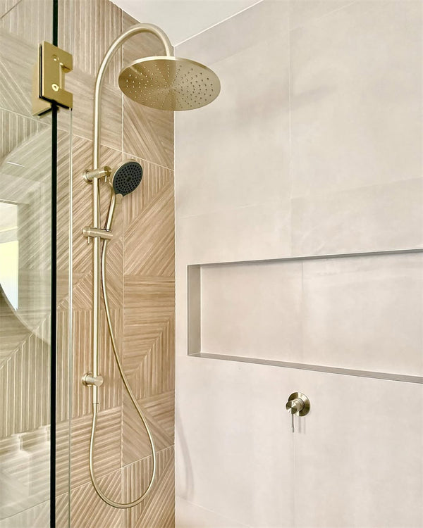 OPAL SHOWER MIXER 80MM PLATE BRUSHED GOLD (NR251909BG)