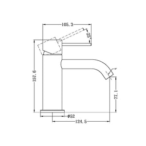 MECCA BASIN MIXER BRUSHED GOLD (NR221901BG)