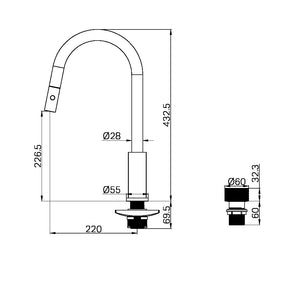 OPAL PROGRESSIVE PULL OUT KITCHEN SET BRUSHED BRONZE (NR252008BZ)