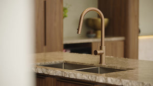 MECCA PULL OUT SINK MIXER WITH VEGIE SPRAY FUNCTION BRUSHED BRONZE (NR221908BZ)