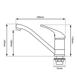 TSI Mixer Taps Chrome Standard Kitchen Mixer Tap CH1003.KM