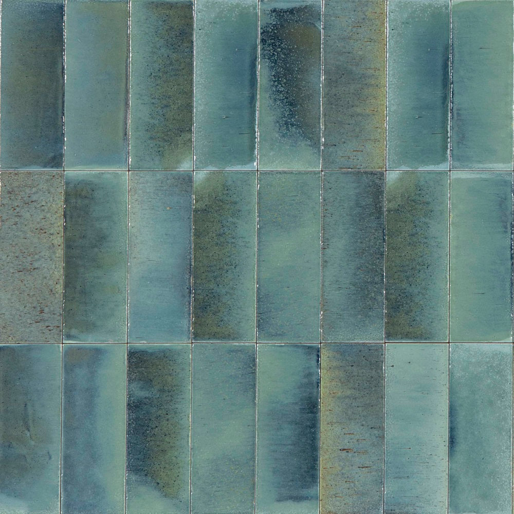 720GLEBLG GLEEZE TURCHESE BLUE GLOSS 75X200MM Made in Italy