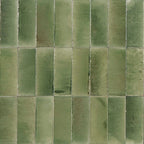 Victiles Tile 720GLEGNG GLEEZE GIADA GREEN GLOSS 75X200MM Made in Italy