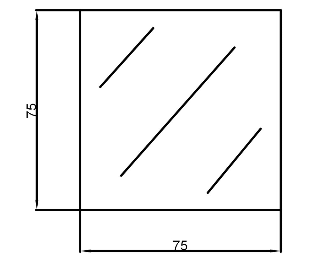 KDK- PM7575 PLAIN MIRROR 750*750MM