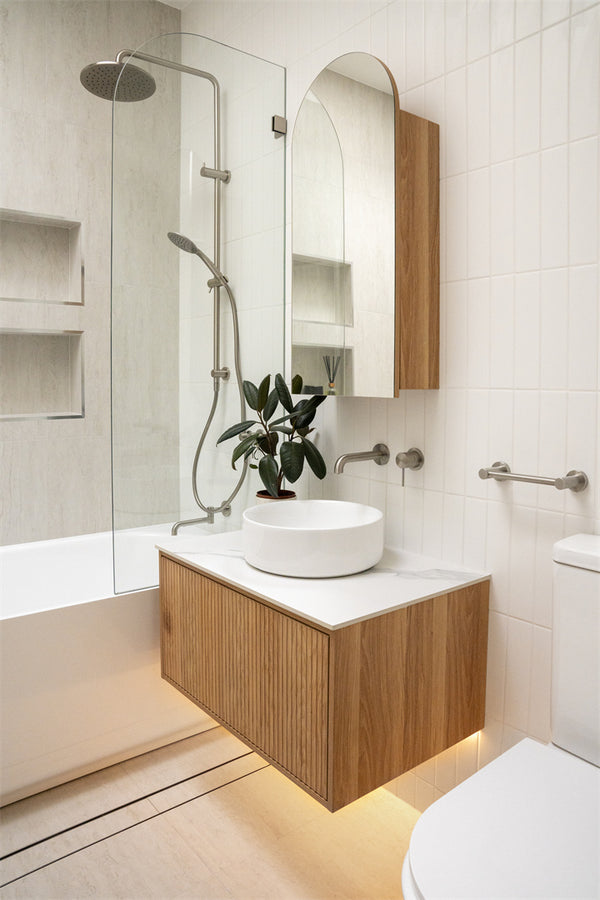 MECCA WALL BASIN/BATH MIXER SEPARATE BACK PLATE 120/160/185/230/260MM BRUSHED NICKEL