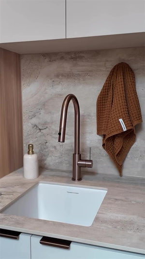 MECCA PULL OUT SINK MIXER WITH VEGIE SPRAY FUNCTION BRUSHED BRONZE (NR221908BZ)