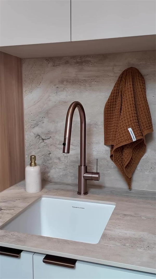MECCA PULL OUT SINK MIXER WITH VEGIE SPRAY FUNCTION BRUSHED BRONZE (NR221908BZ)