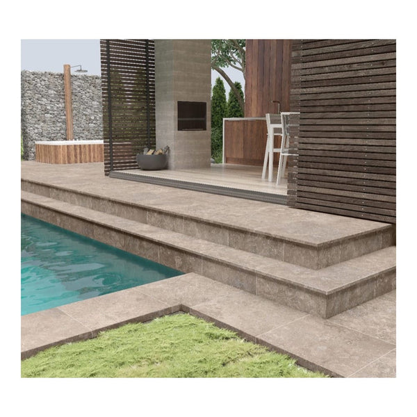 Darth Industries Tile Bari Noce Versa Touch P4 Travertine Look Tile 600x600mm
