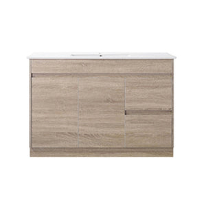 Royce Deep Wall Hung Vanity 900mm Prime Oak/Natural Timber Right/Left Drawers SYWH05-900