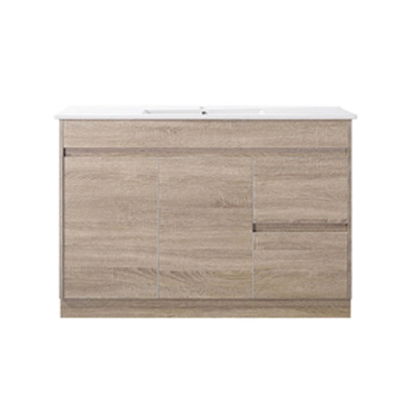 Royce Deep Wall Hung Vanity 900mm Prime Oak/Natural Timber Right/Left Drawers SYWH05-900