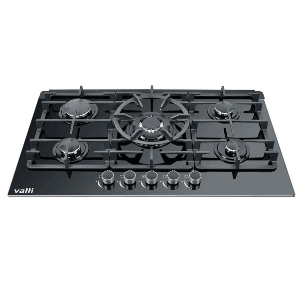APCT 901 900mm Black Glass Gas Cooktop.