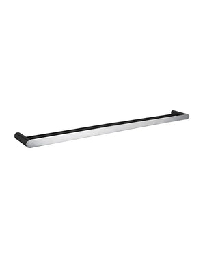OXCH6502.TR RUSHY CHROME DOUBLE TOWEL RAIL 600MM BLACK&CHROME