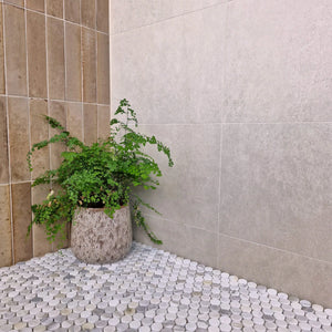GNS Tile ART001 ARTEMIS CALACATTA GOLD PENNY ROUND HONED 23X23 (300X300mm per sheet)