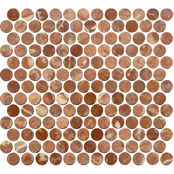 ART010 ARTEMIS ROJO ALICANTE PENNY ROUND HONED 23X23 (300X300mm per sheet)