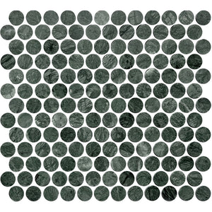 ART033 ARTEMIS INDIAN GREEN PENNY ROUND HONED 23X23 (300X300mm per sheet)