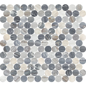 ART043 PR23BS-H ARTEMIS BLUE SANDSTONE PENNY ROUND HONED 23X23MM (300X300mm per sheet)
