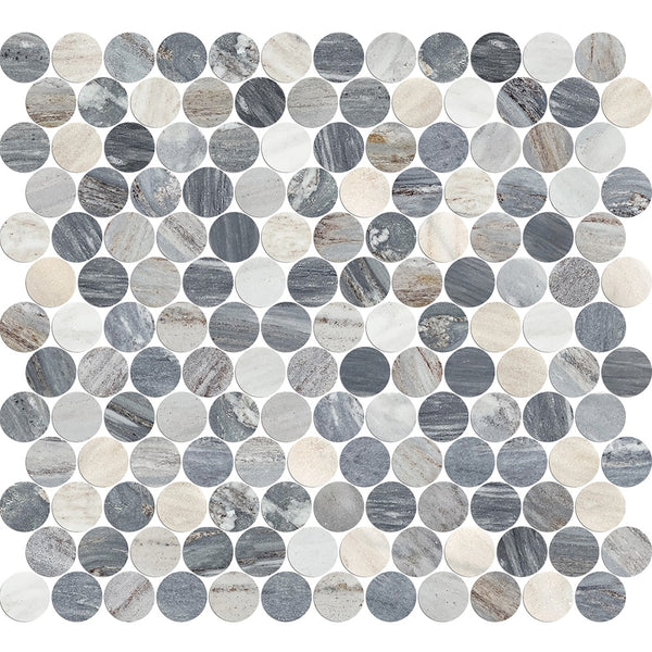 ART043 PR23BS-H ARTEMIS BLUE SANDSTONE PENNY ROUND HONED 23X23MM (300X300mm per sheet)