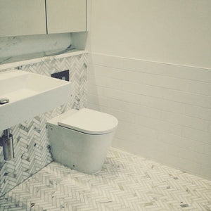 GNS Tile ART201 ARTEMIS CALACATTA GOLD WHITE HERRINGBONE HONED 35X150 (235x240mm per Sheet)