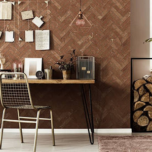 GNS Tile ART210 ARTEMIS ROJO ALICANTE HERRINGBONE HONED 35X150 (235x240mm per Sheet)