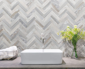 GNS Tile ART243 HB35150BS-H ARTEMIS BLUE SANDSTONE HERRINGBONE HONED 35X150MM (235x240mm per Sheet)