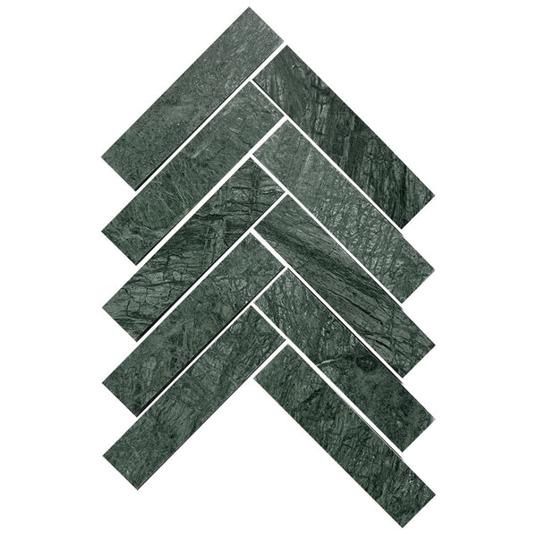 ART233 ARTEMIS INDIAN GREEN HERRINGBONE HONED 35X150 (235x240mm per Sheet)
