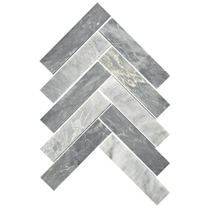 ART258 ARTEMIS CARRARA GREY HERRINGBONE HONED 35X150 (235x240mm per Sheet)