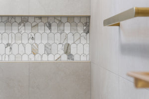 GNS Tile ART401 ARTEMIS CALACATTA GOLD FEATHER HONED 50X103 (330x330mm per Sheet)