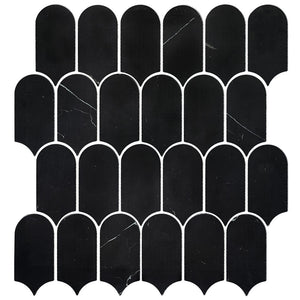 ART409 ARTEMIS NERO MARQUINA FEATHER HONED 50X103 (330x330mm per Sheet)