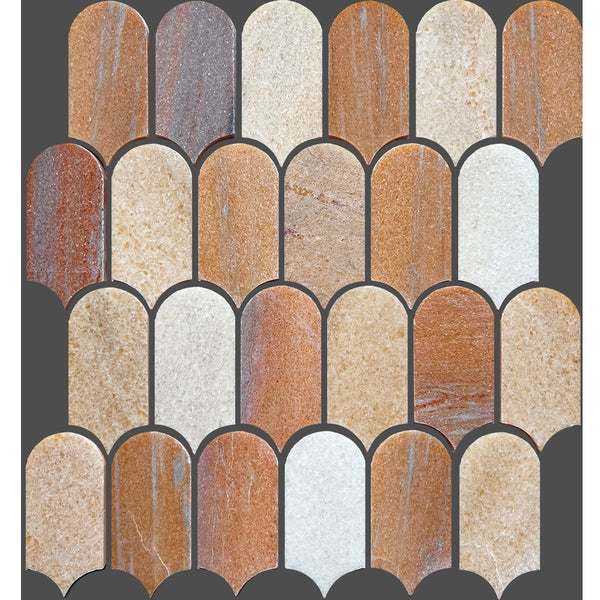 ART419 ARTEMIS ROSA PORTOGALLO FEATHER HONED 50x103 (330x330mm per Sheet)