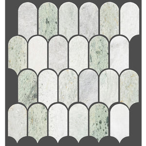 ART432 ARTEMIS MING GREEN FEATHER HONED 50X103 (330x330mm per Sheet)