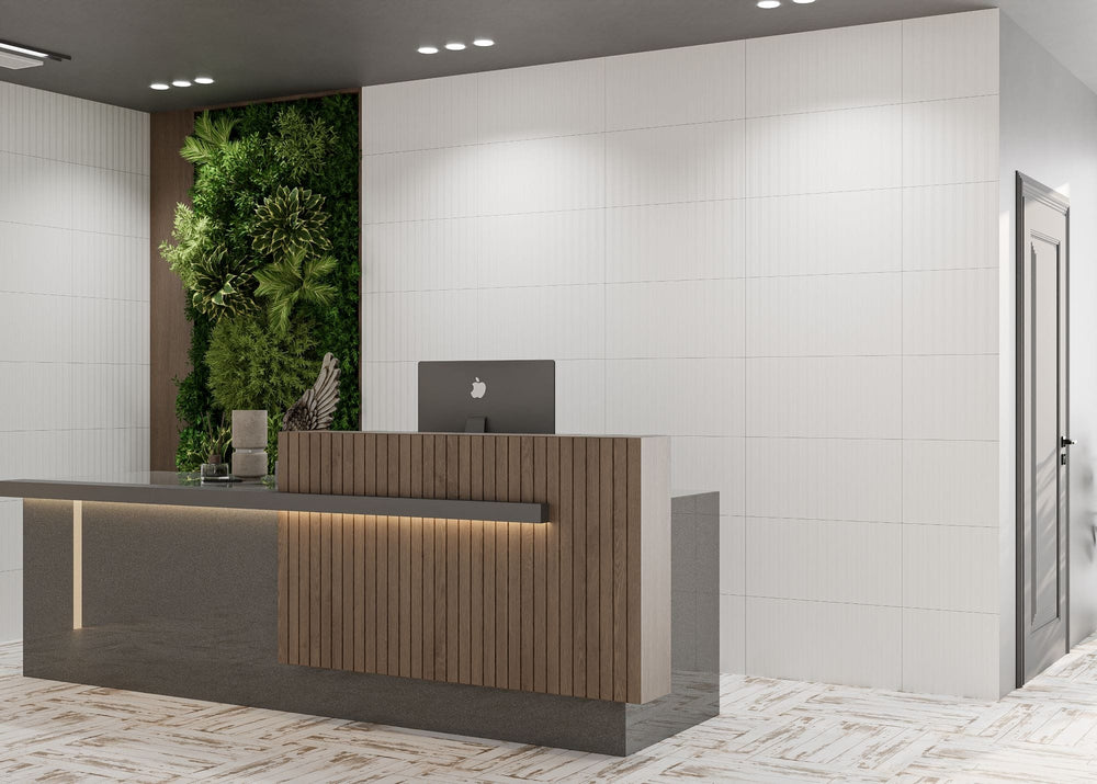 Stellar White Concave Matt Decor Tile 300X600mm
