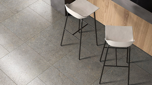 AGGREGATE DARK GREY 600X600 MATT SMOOTH GRIP