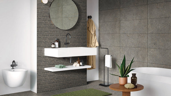 AGGREGATE DARK GREY 600X600 MATT SMOOTH GRIP
