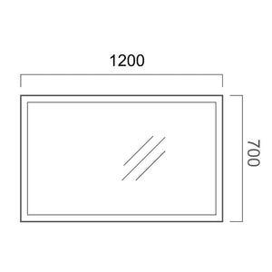 ZENMO simple Anti Fog Mirror with LED Light  1200*700mm