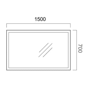ZENMO simple Anti Fog Mirror with LED Light 1500*700mm