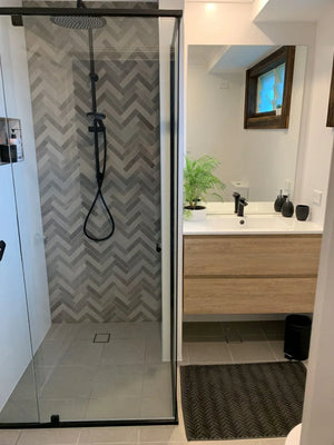 GNS Tile Artemis New Grey Herringbone Honed Mosaic Tile 35X150mm (235x240mm/Sheet)
