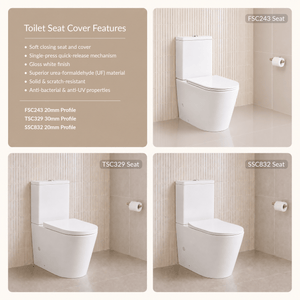 Noveen Toilets T2125A — ATLANTA Rimless Toilet Suite