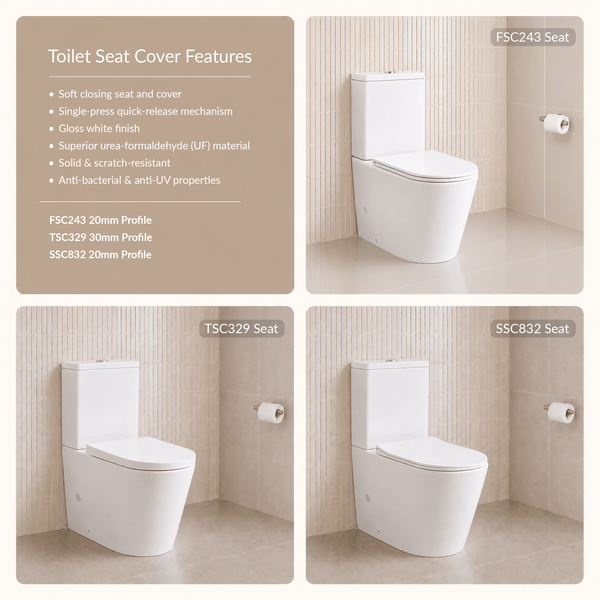 Noveen Toilets T2125A — ATLANTA Rimless Toilet Suite