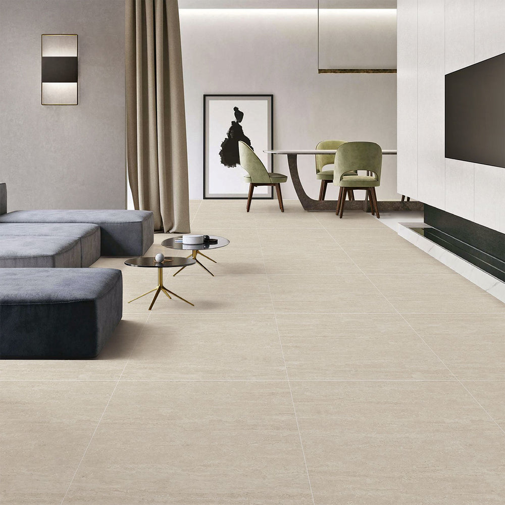 Aura Sand Matt Travertine Tile Look 600x600mm