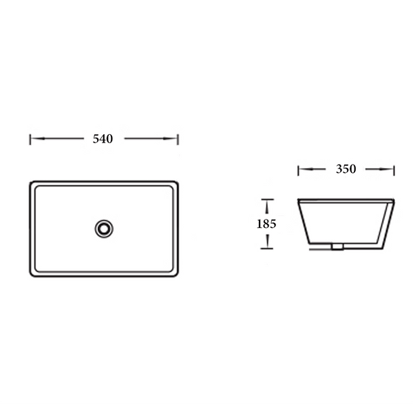Noveen Basins BA130 - Under Counter Basin 530x340x170MM