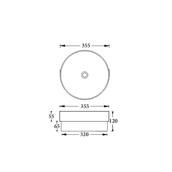 Noveen Basins BA300 - Drop In Basin 355x120MM