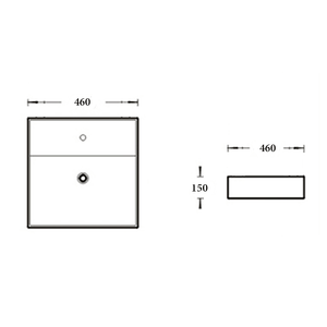 Noveen Basins BA410 - Above Counter Basin 460x460x160MM