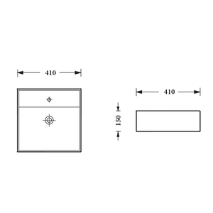 Noveen Basins BA440 - Above Counter Basin 410x410x150MM