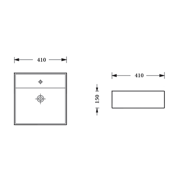 Noveen Basins BA440 - Above Counter Basin 410x410x150MM