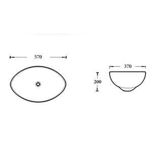 Noveen Basins BA540 - Above Counter Basin 585x380x190MM